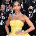 Lori Harvey Hits the Red Carpet at Cannes in a Strapless Yellow Ball Gown