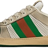 felicia leather and canvas platform trainer