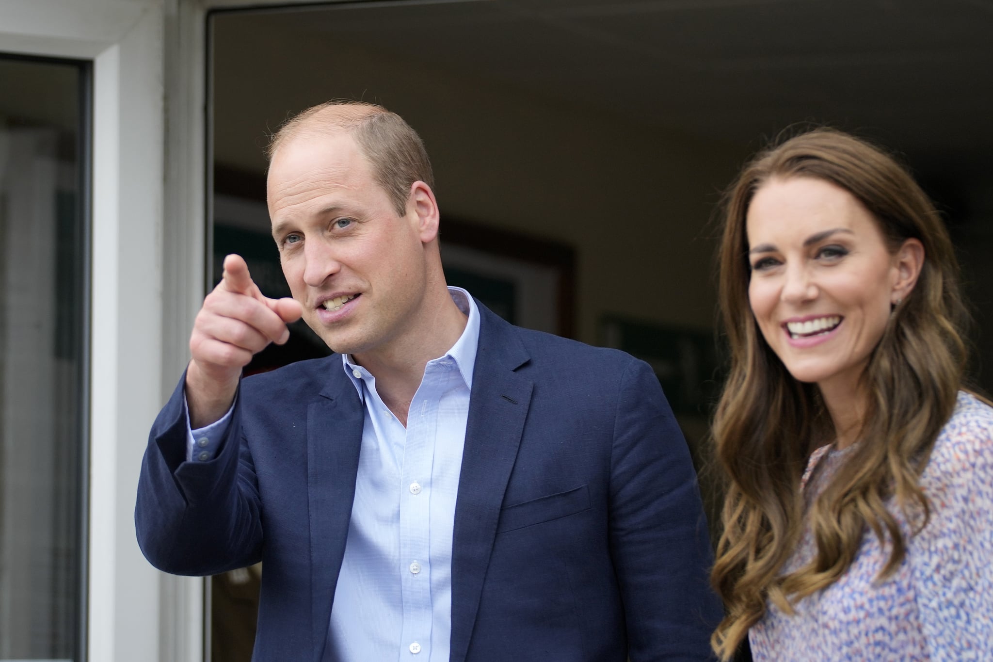 CAMBRIDGE, ENGLAND - JUNE 23: Britain's Prince William, Duke of Cambridge and Catherine, Duchess of Cambridge smile during a visit to housing charity Jimmy's in Cambridge, England, Thursday, June 23, 2022. The Duke and Duchess of Cambridge visited Jimmy's to hear about the crucial support they offer to individuals experiencing homelessness. (Photo by Frank Augstein - WPA Pool/Getty Images)