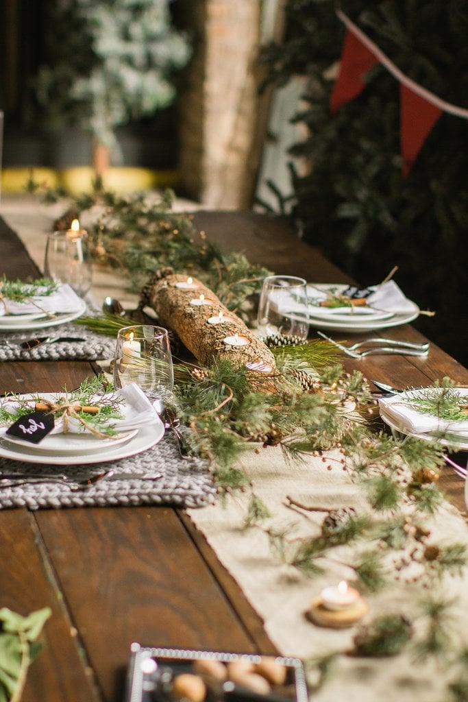 Pine branches are a fragrant and Winter-appropriate option.