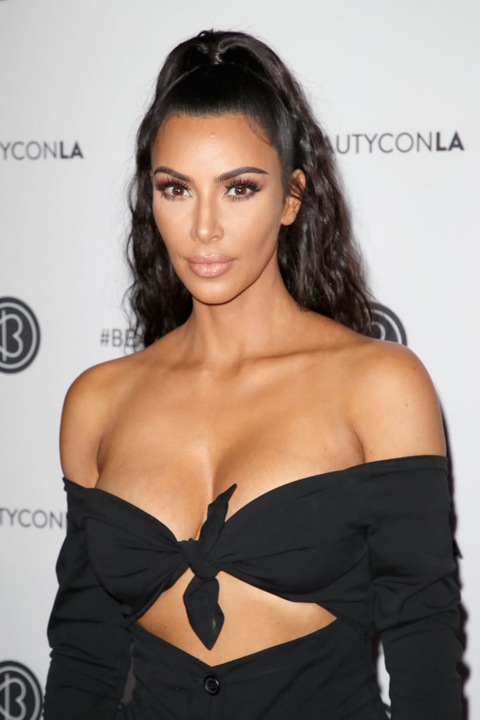 Kim Kardashians Black Dress Beautycon 2018 Popsugar Fashion Photo 4