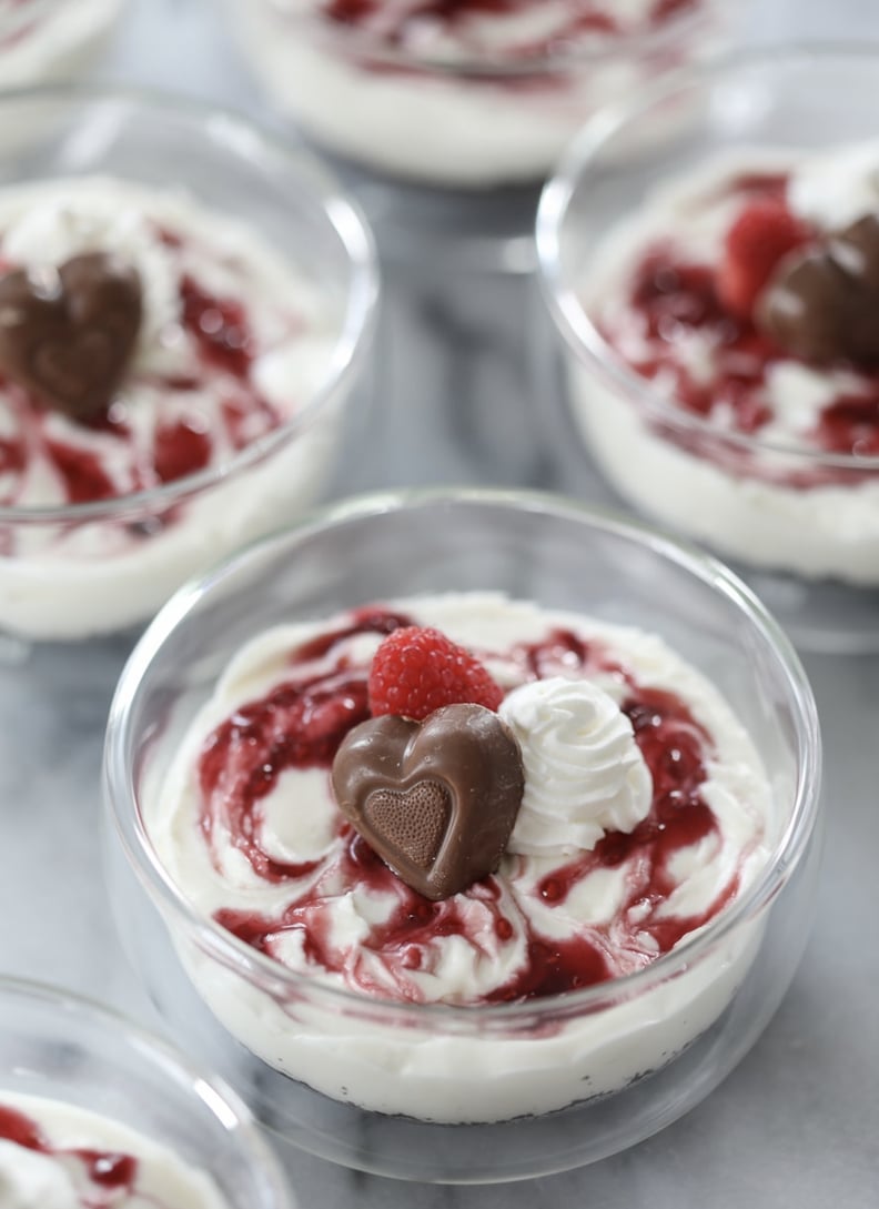 No-Bake Chocolate Raspberry Cheesecakes