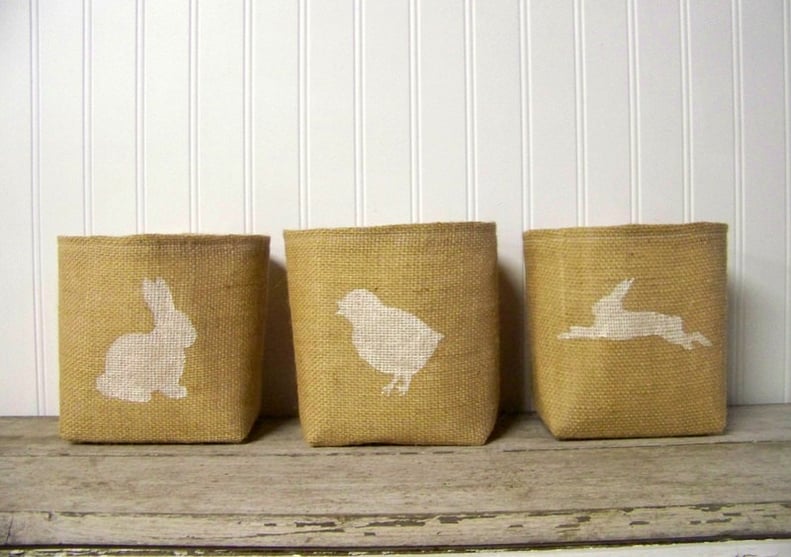 Burlap Easter Basket