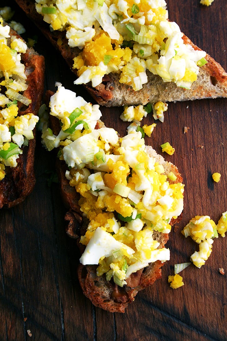 Hard-Boiled Eggs on Toast