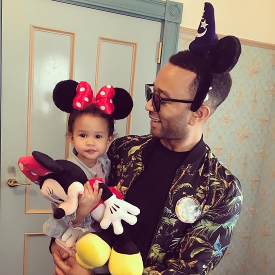 Chrissy Teigen, John Legend and Luna at Disneyland Hong Kong