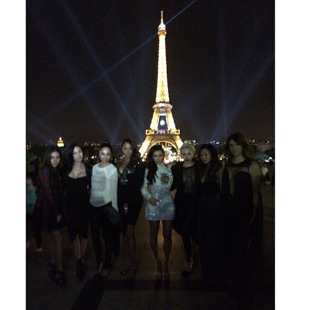 Kim visited the Eiffel Tower with her girlfriends.
Source: Instagram user kimkardashian