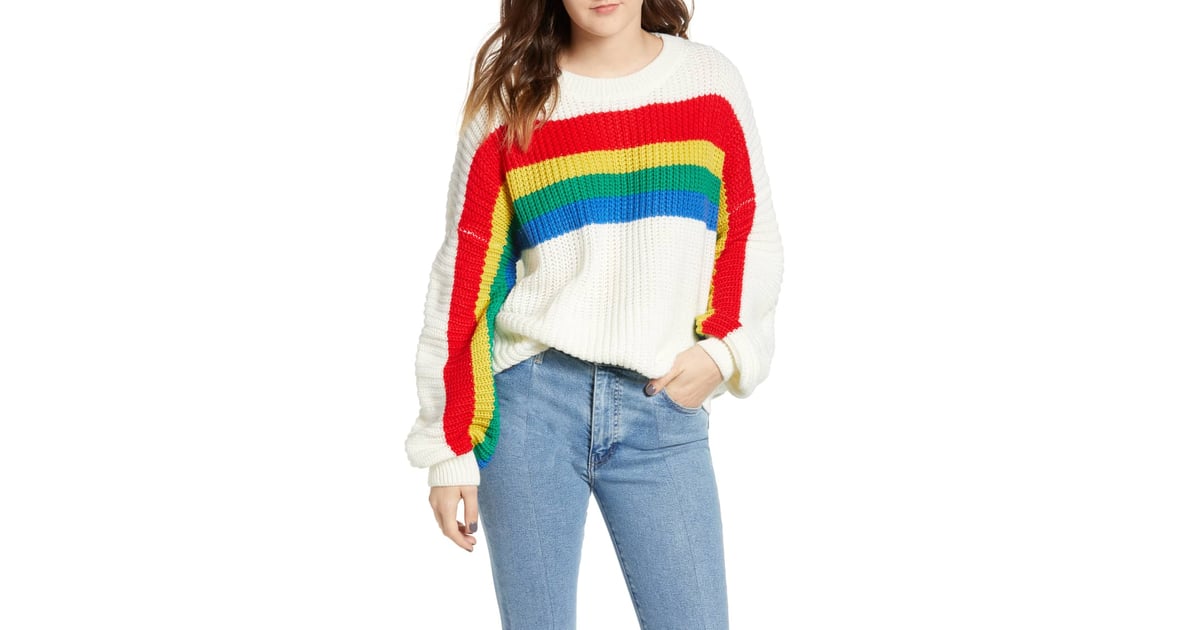 Debut Rainbow Stripe Knit Pullover 