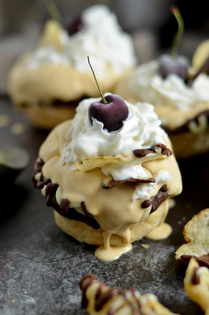 Chocolate-Covered Kettle Chip Cookie Bowls