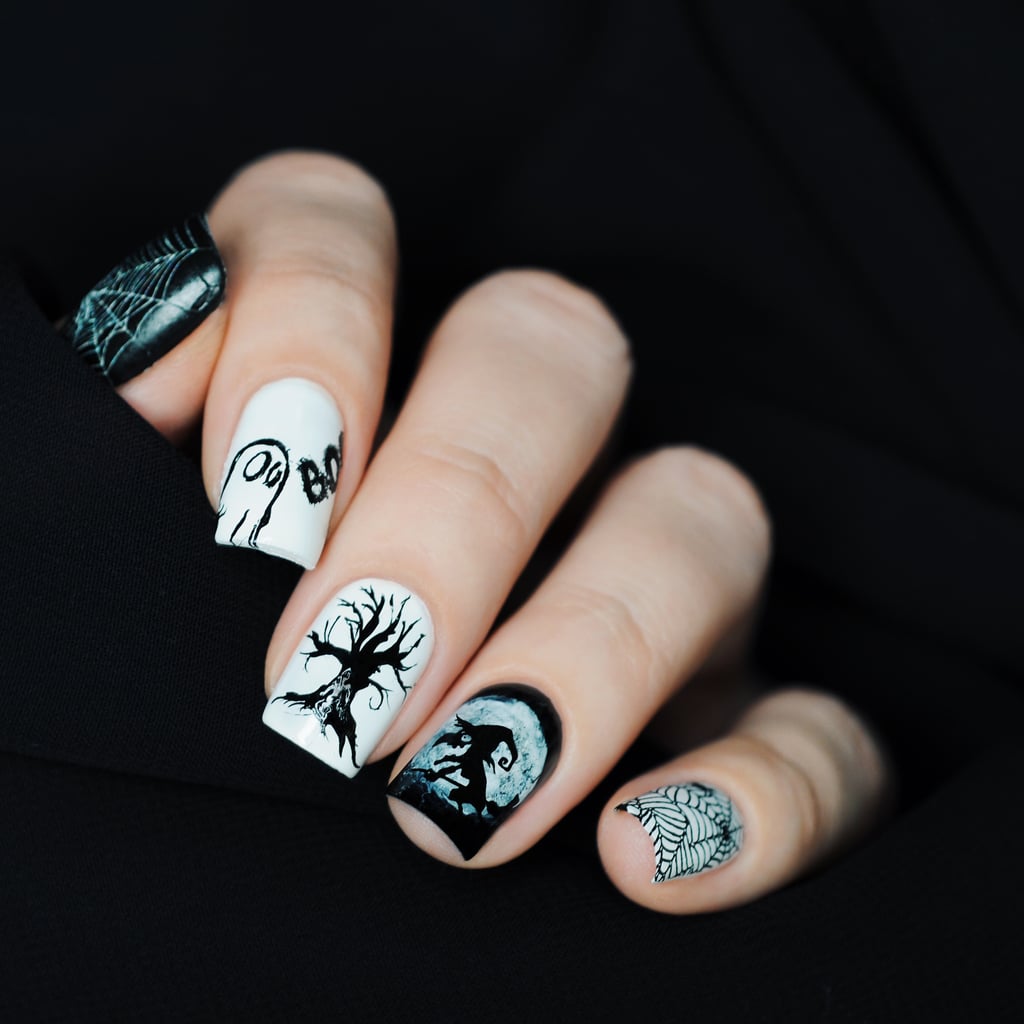 44 Cute Halloween Nails  Thanksgiving Nails  White Ghost Tip Nails  Cute halloween  nails Thanksgiving nails Halloween nails