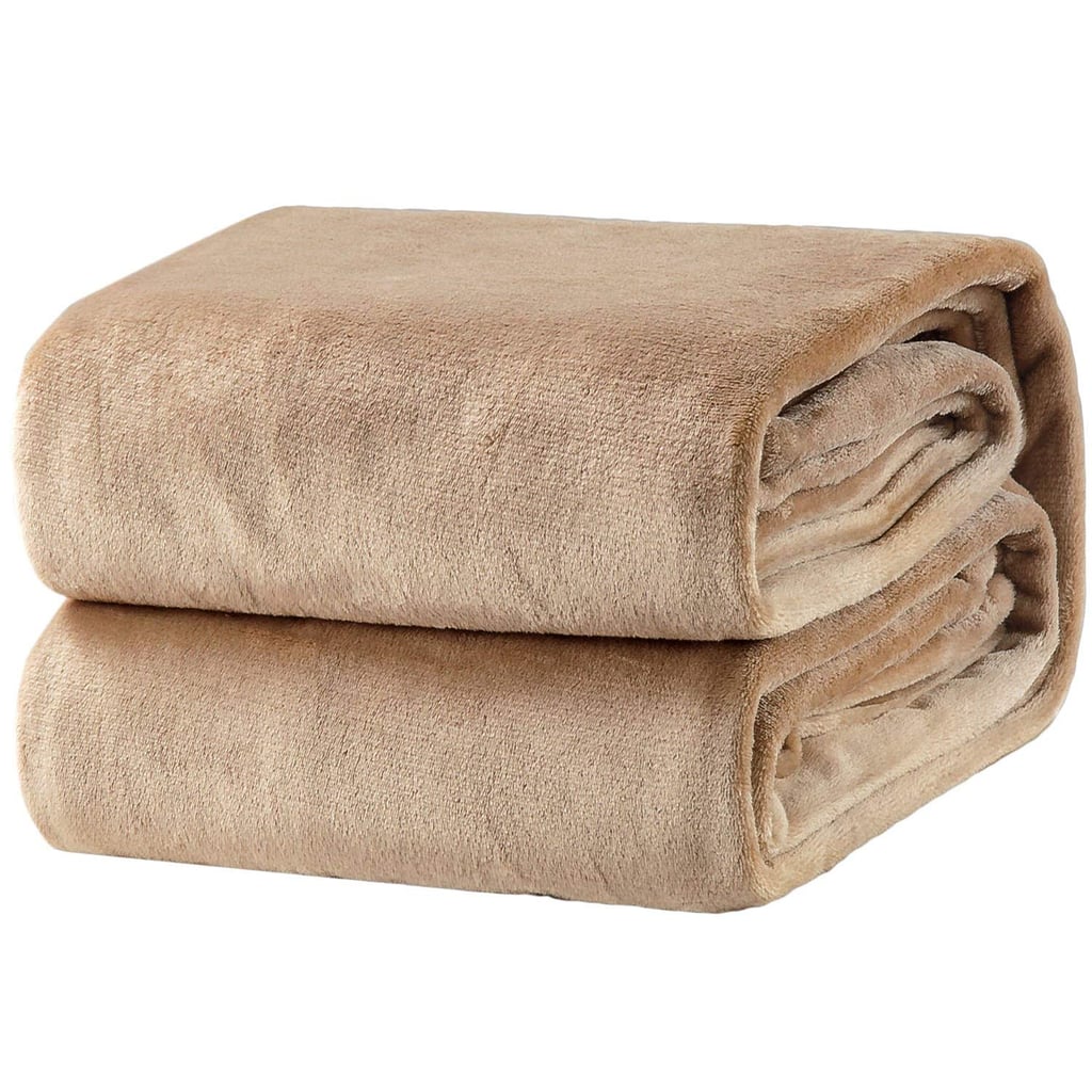 Bedsure Flannel Fleece Luxury Blanket in Camel (18) Bestselling