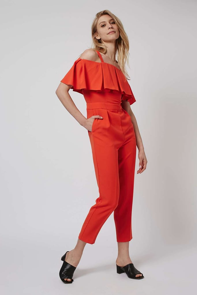 Topshop Cold Shoulder Bardot Jumpsuit ($115)
