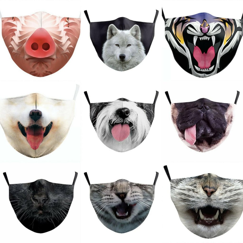 Face Mouth Protection Washable Animal Designs Mask