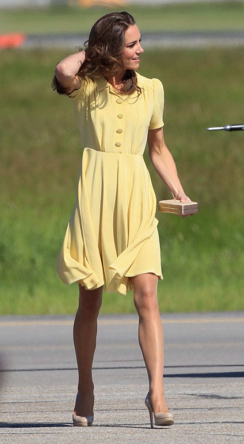 Kate Middleton's Jenny Packham Dress at Calgary Airport, July 2011