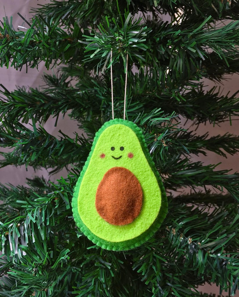 Cute Green Avocado Christmas Tree Ornament