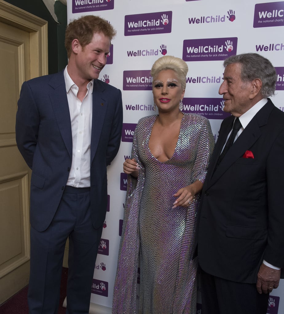 Prince Harry and Lady Gaga at the WellChild Gala in London