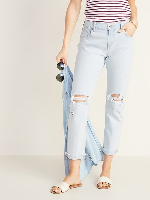Distressed Boyfriend Jeans