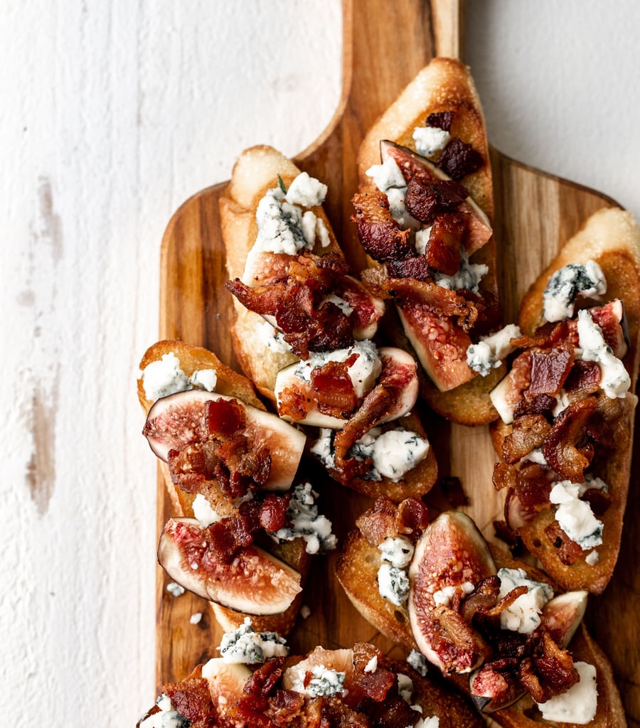 Bacon, Blue Cheese, and Fig Crostini
