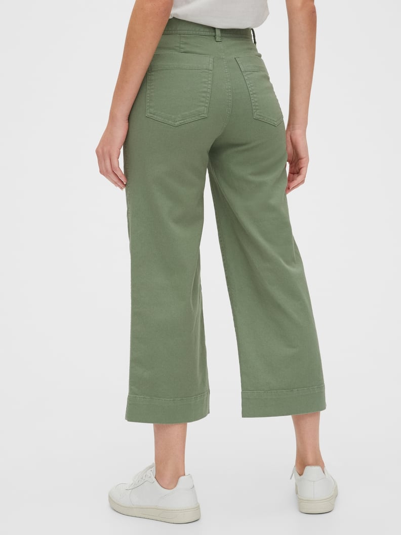 Gap High Rise Wide-Leg Crop Khakis