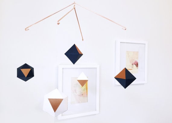 geometric baby mobile