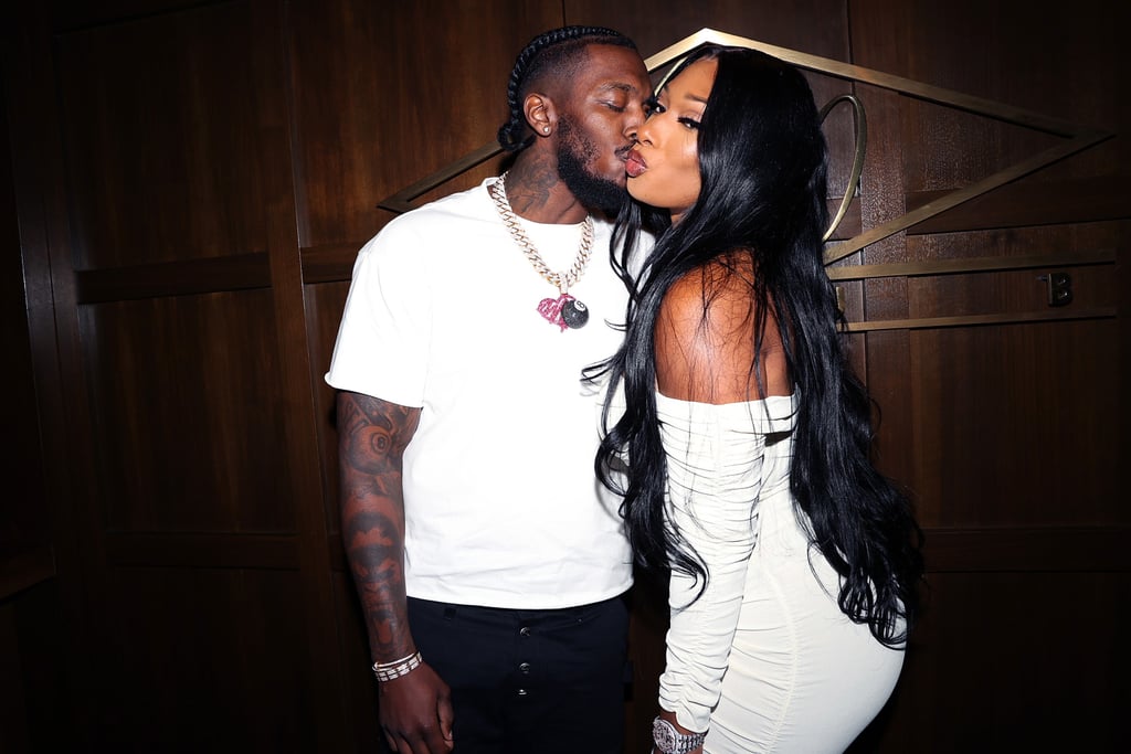 Megan Thee Stallion and Pardi Kiss at JAY-Z's 40/40 Event