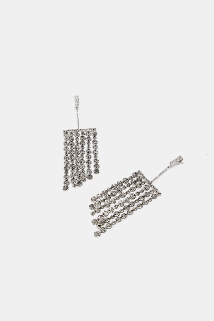 Zara Metallic Fringed Earrings