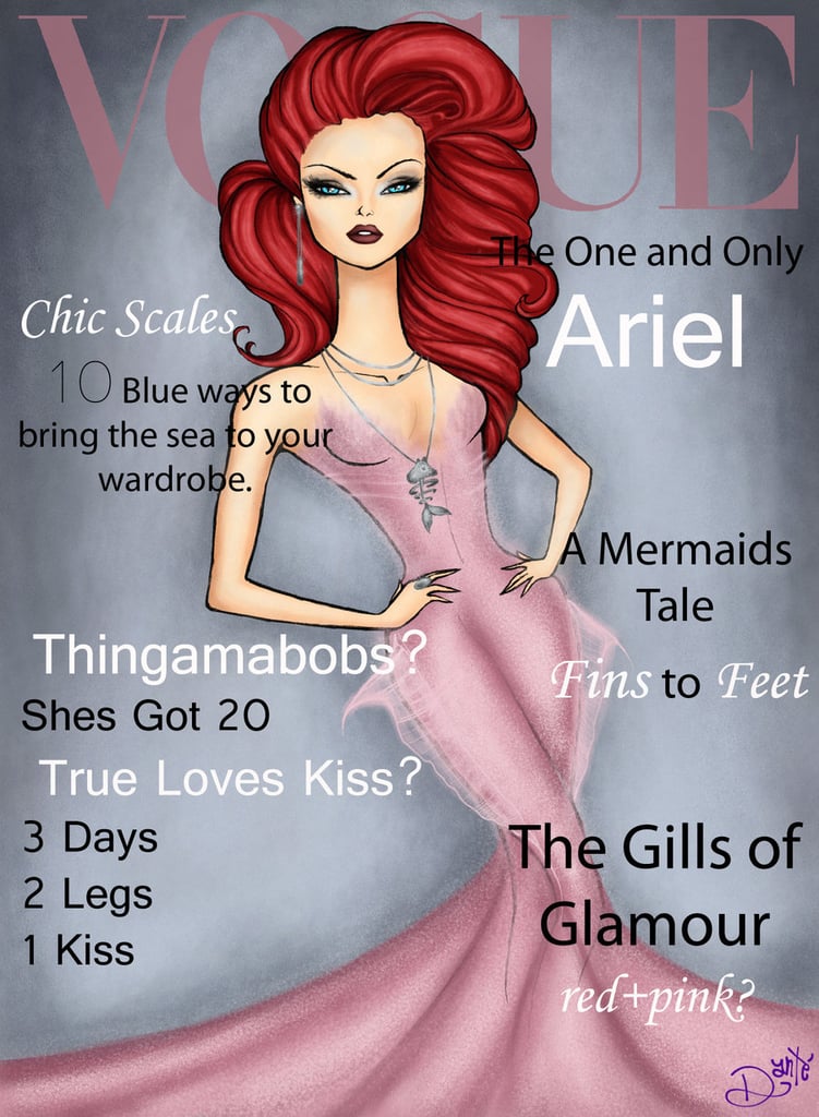 Vogue Ariel Disney Princess Art Popsugar Love And Sex Photo 57