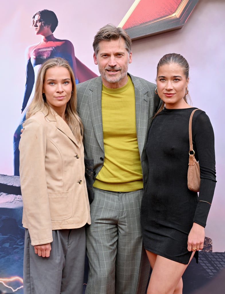 Nikolaj Coster-Waldau and His Daughters at "The Flash" Premiere