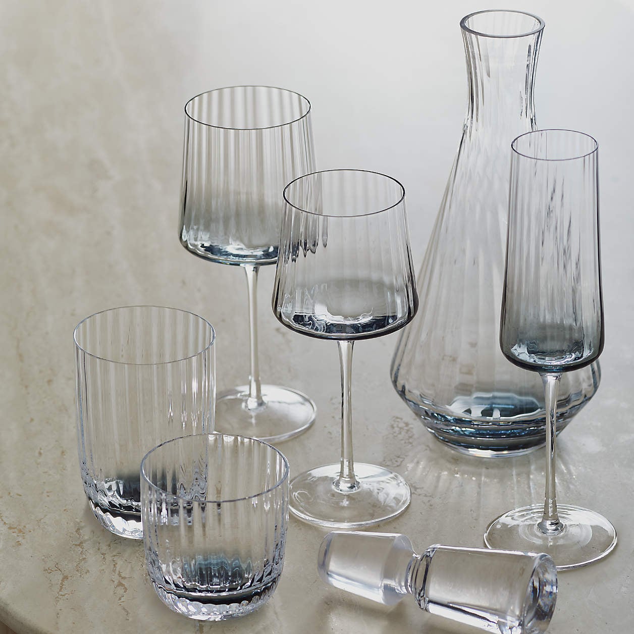 Elegant Glasses Crate and Barrel Ezra Optic Champagne Glasses I