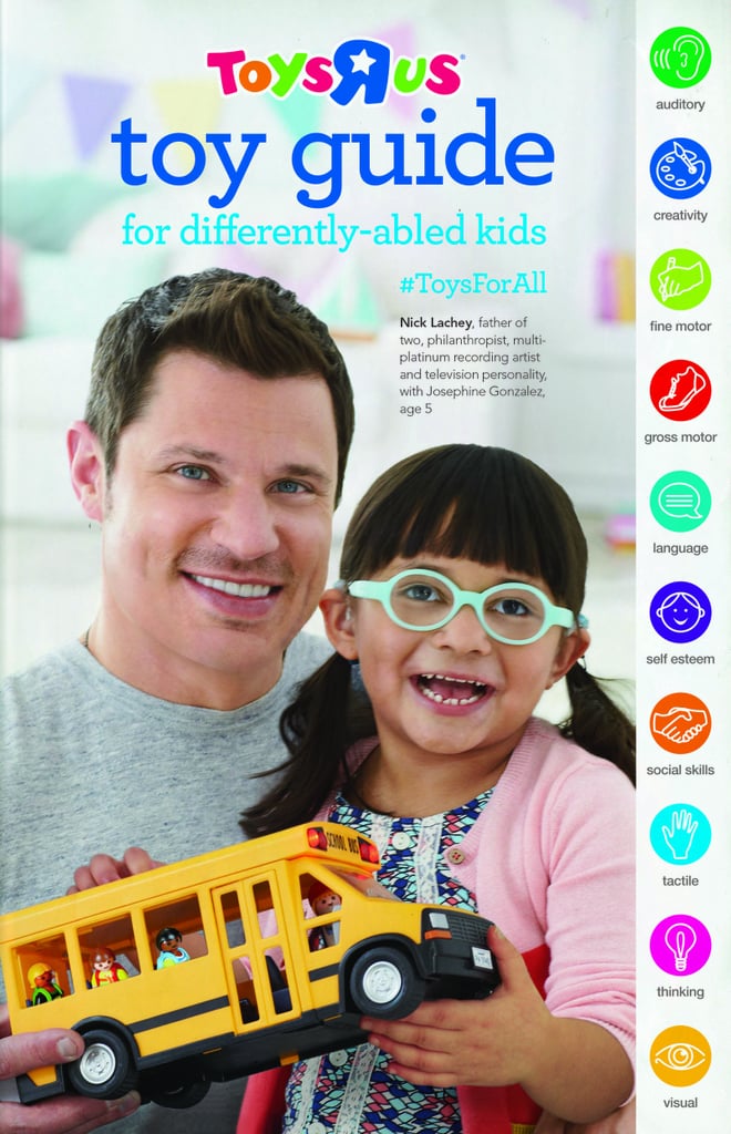 On the guide: "This guide is a perfect way to take the guesswork out of gift-giving. It’s broken down using different skill-building icons, so adults can go through and pick a gift that is designed to enhance a specific skill — auditory, language, gross motor, fine motor — so whether you’re a parent, a caregiver, or a friend looking to get something for a birthday party, it’s great to be able to make sure you’re getting a gift that’s going to be a good fit for a kid with special needs."