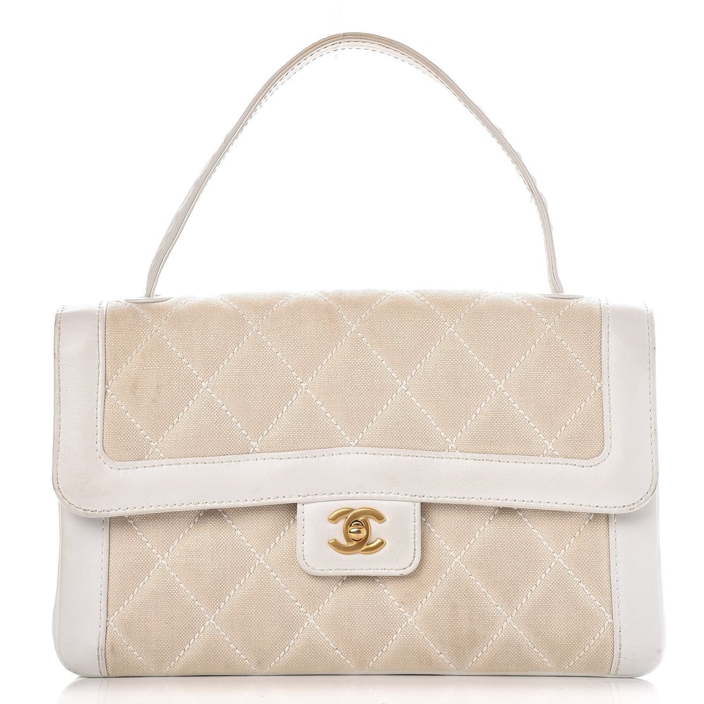 chanel quilted top handle bag