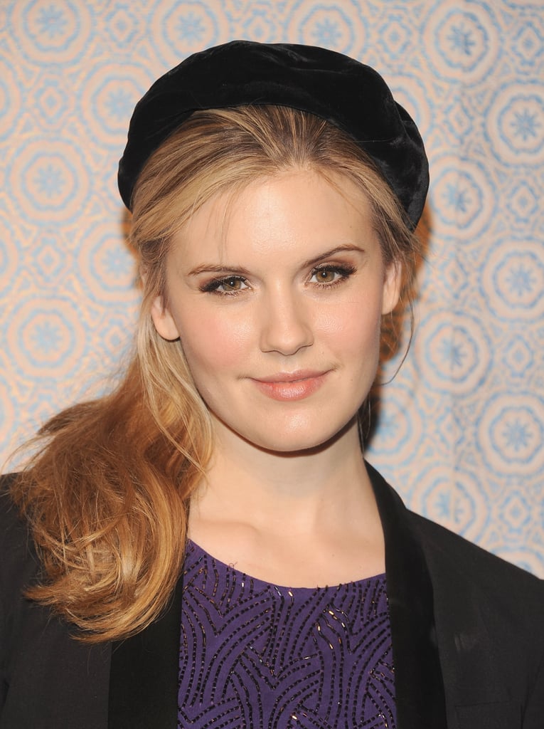A beret gave Maggie Grace's off-center ponytail a Parisian flair during New York Fashion Week.