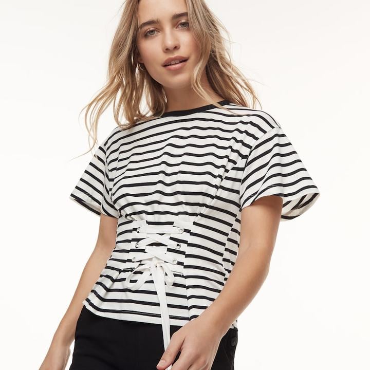 K/lab Striped Corset Tee What to Shop Jan. 22 10, 2017 POPSUGAR