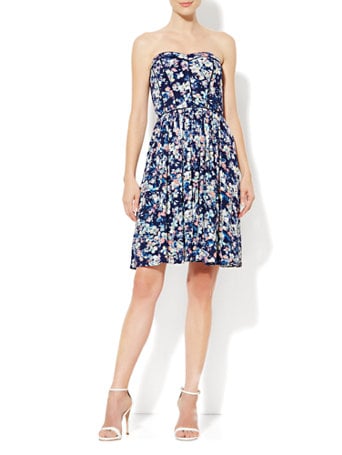 Rebecca dress in midnight garden print