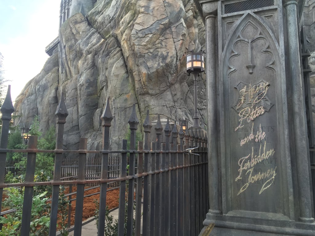The signs in front of the Hogwarts Castle do tricks.