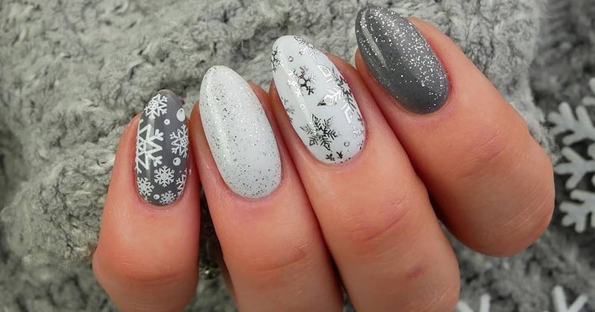 Snowflake Nail Art | POPSUGAR Beauty