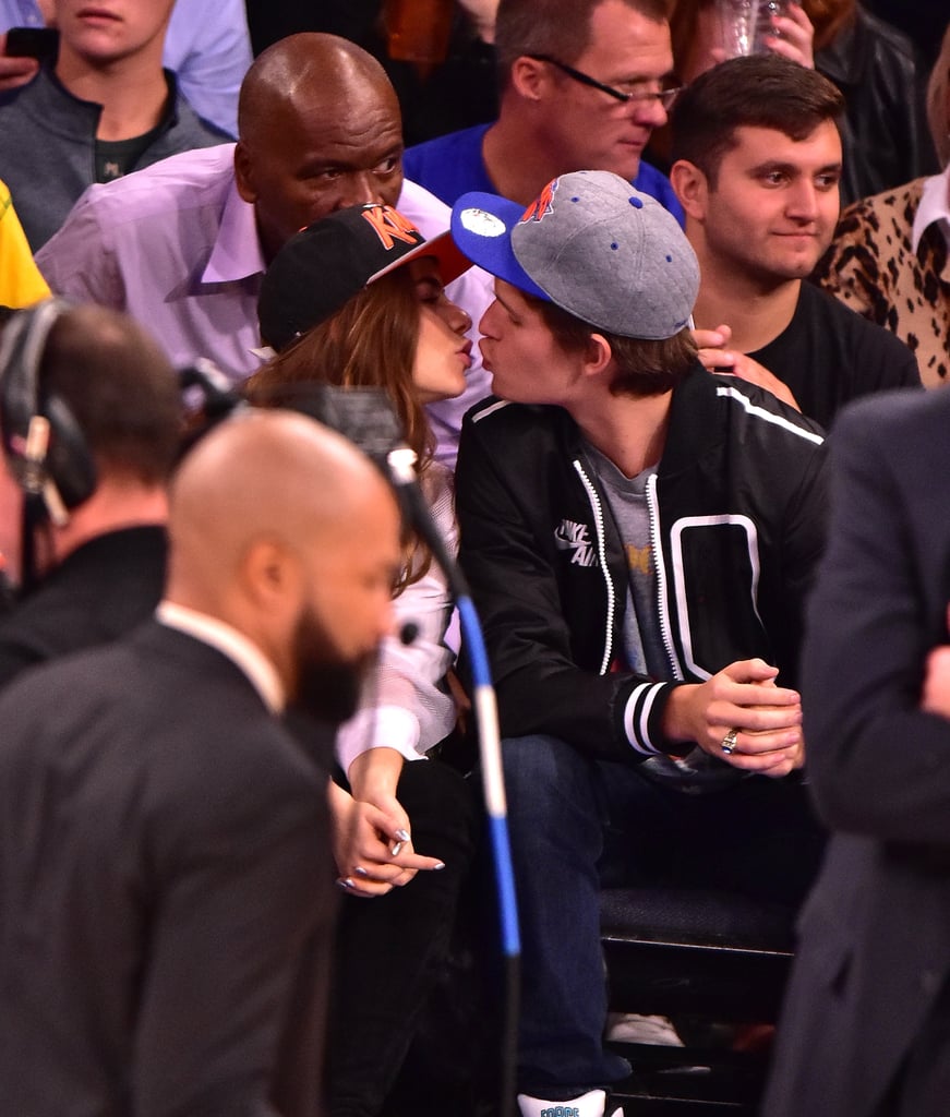 Ansel Elgort and Girlfriend at Knicks Game November 2015