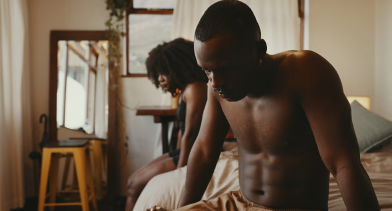 Shot of a young couple having an argument in the bedroom at home