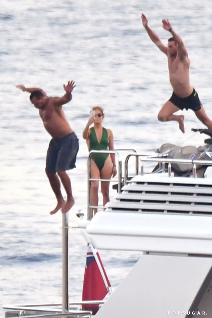 Jennifer Lopez and Alex Rodriguez on Yacht in Italy 2018