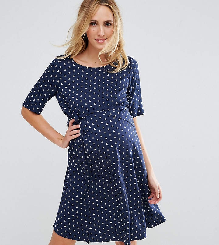 Mama Licious Short Sleeve Printed Shift Dress