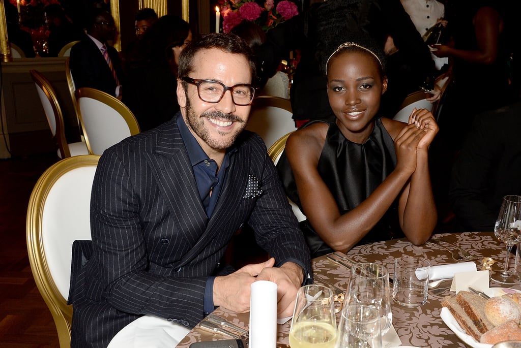 Lupita Nyong'o sat with Jeremy Piven at the Sindika Dokolo Art Foundation's dinner in London on Saturday.