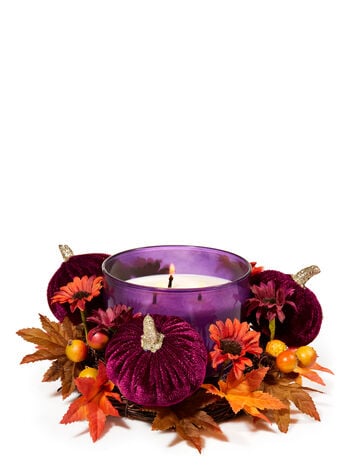 Maroon Pumpkin 3-Wick Candle Ring