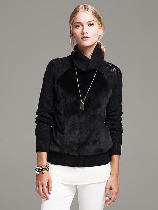 Fur turtleneck cheap