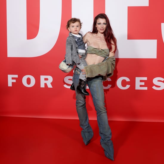 Julia Fox and Son Valentino at Diesel Fashion Show