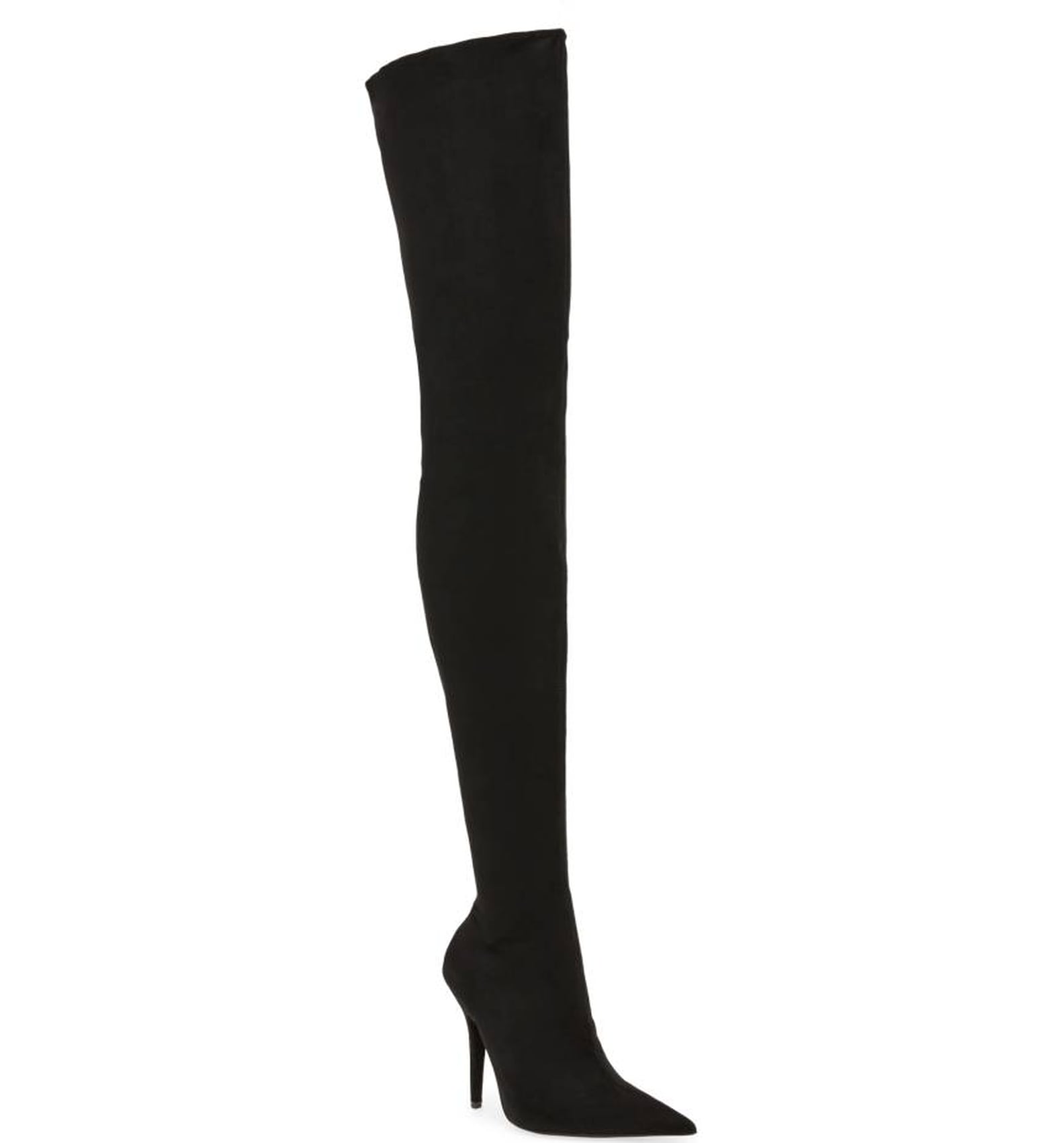 Angelina Jolie Wearing Black Suede Boots | POPSUGAR Fashion
