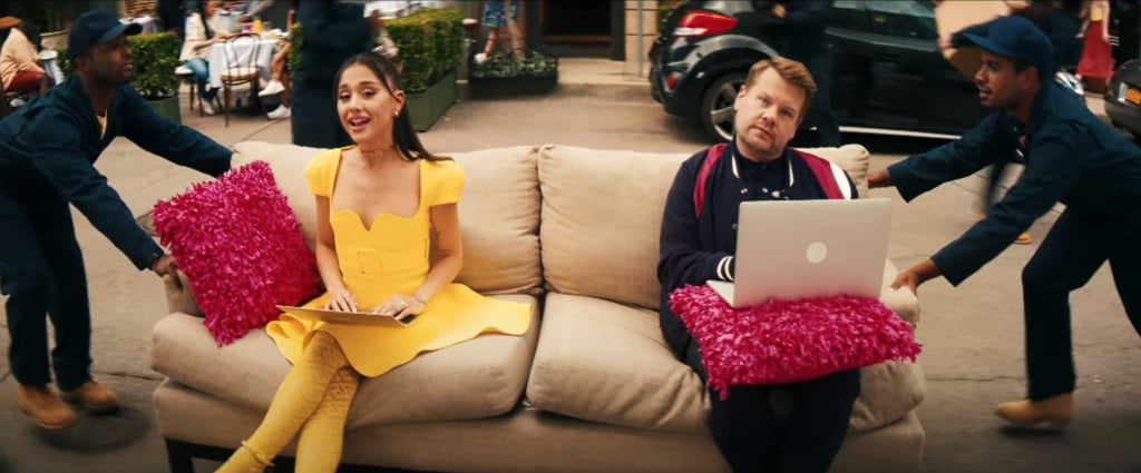 Ariana Grande's Yellow Versace Outfit With James Corden