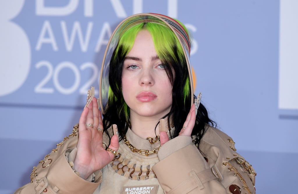 Billie Eilish Rocked Burberry Nail Art at 2020 BRIT Awards