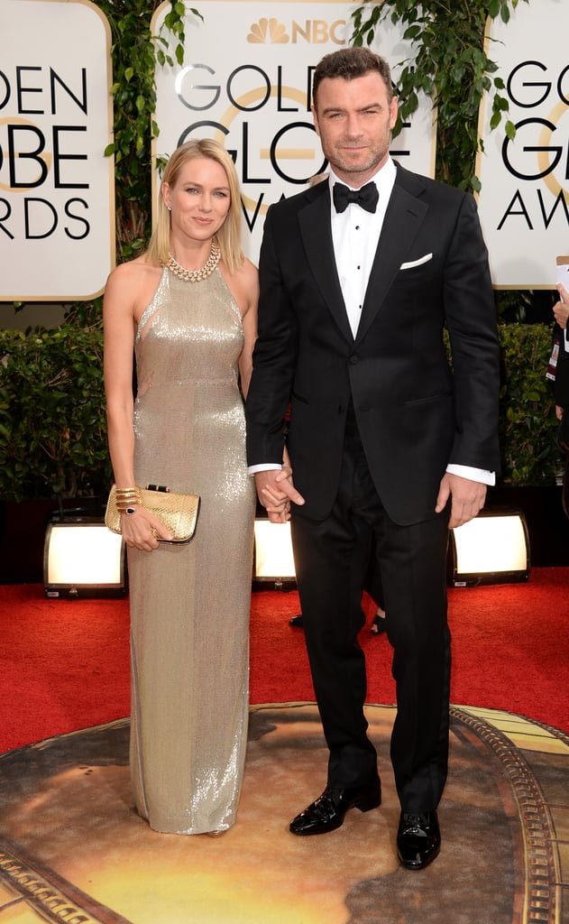 Naomi Watts and Liev Schreiber at the Golden Globes 2014