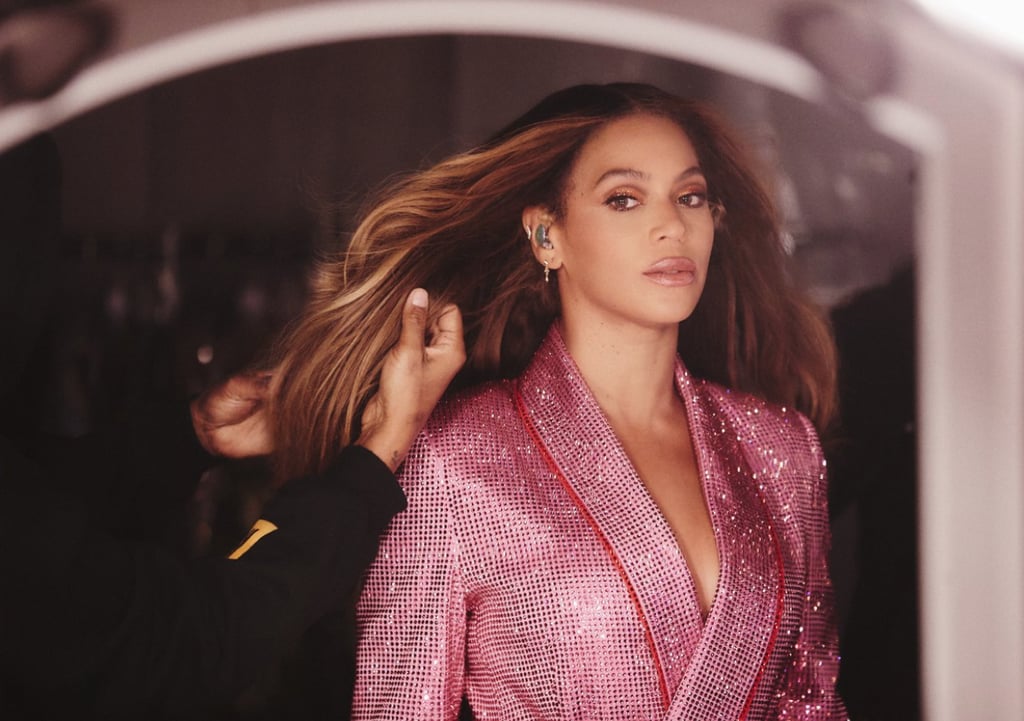 Wearing a Pink Peter Pilotto Suit