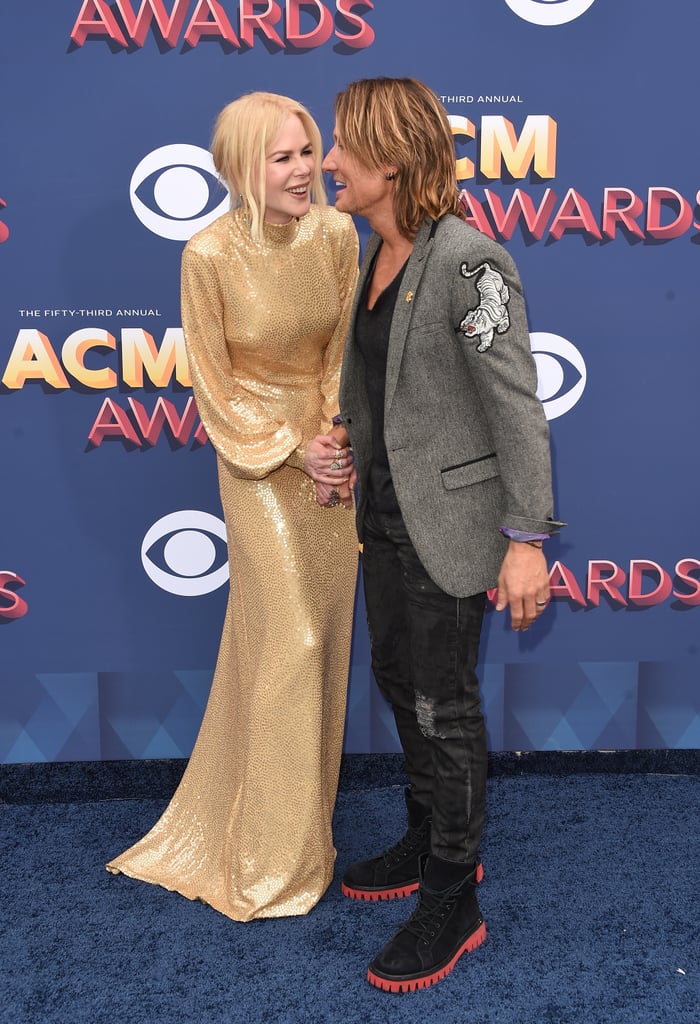 Nicole shared a laugh on the red carpet with her husband at the 2018 Academy of Country Music Awards in April.