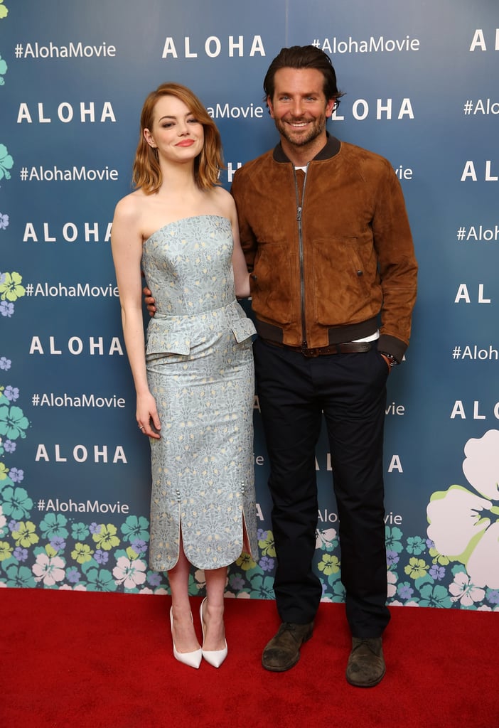 Emma Stone and Bradley Cooper Giggle on Aloha Red Carpet